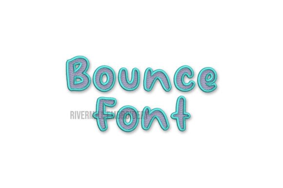 1 1 2 Bounce Embroidery Font