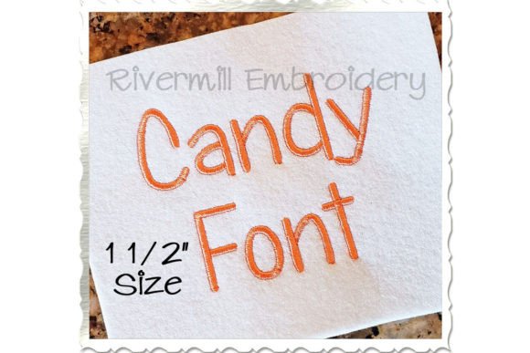 1 1 2 Candy Embroidery Font