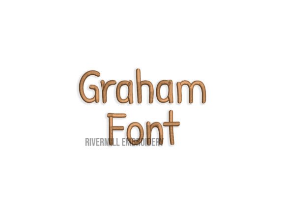 1 1 2 Graham Embroidery Font
