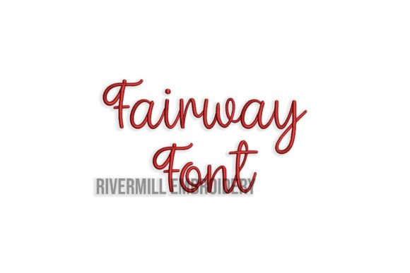 2 Fairway Embroidery Font