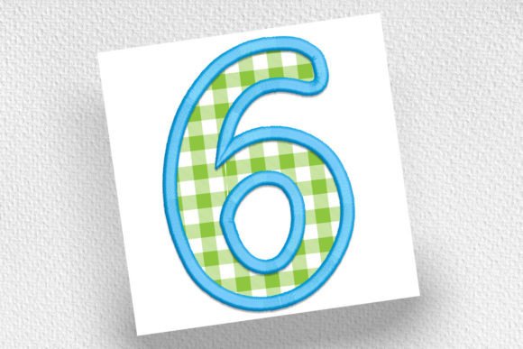6 Number Six Applique