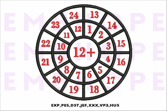 Addition Wheel 12: Bright, Playful Math for Real Embroidery Projects