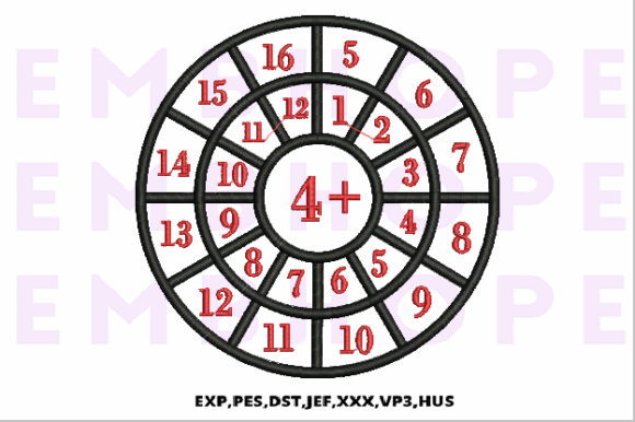 Addition Wheel 4: A Bright, Classroom-Ready Embroidery Design