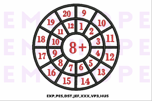 Addition Wheel 8: Bright, Playful Math for Real Embroidery Projects