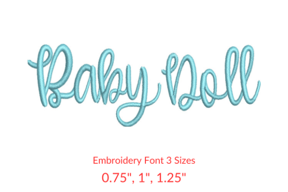 Baby Doll Font Embroidery Designs