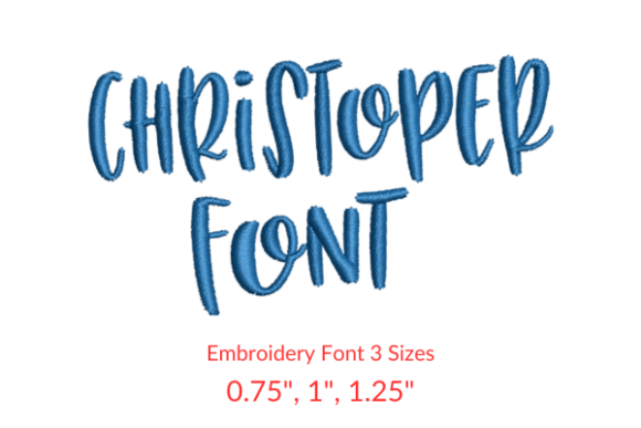 Christopher Font Embroidery Design