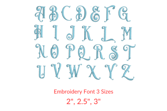 Elegant Vintage Script Embroidery Design
