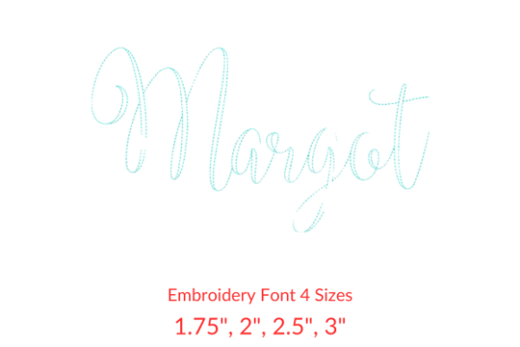 Margot Vintage Font Embroidery Design
