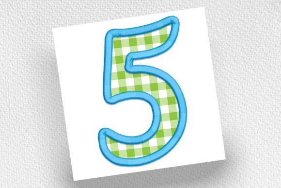 Number 5 Applique: A Thoughtful Embroidery Design for Meaningful Gifts